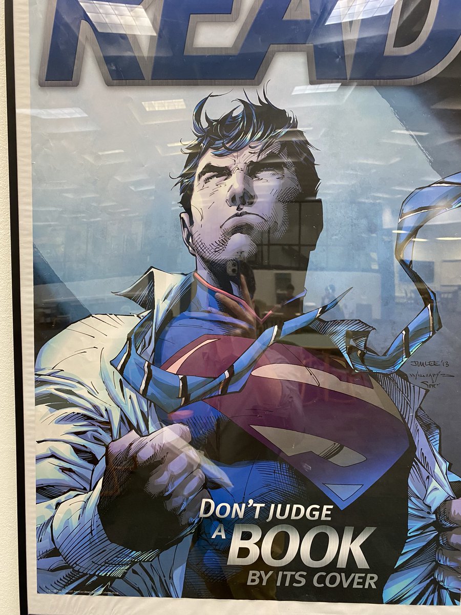 MarkDouglas_Jr's tweet photo. I think I’ve been watching too much @F1. I saw this poster of Superman in the library, and I was like, that’s not Superman. That’s Sergio Perez @SChecoPerez https://t.co/IXzP2D6ae5