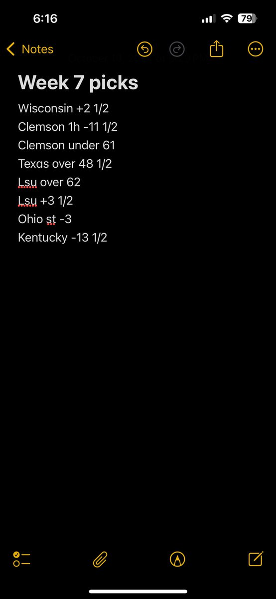 PicksBoi's tweet photo. Picks for week 7
#GamblingCommunity #picks #NCAAFootball https://t.co/dvUhiuMtMD