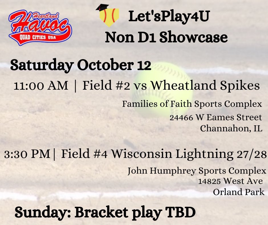 Emersyn Guyer (@guyeremers78788) on Twitter photo Here’s my team’s schedule for this weekend at Orlando Park!
<a href="/DMACCsoftball/">DMACC Softball</a> <a href="/RVC_Softball/">Rock Valley College Softball</a> <a href="/HJordanCoach2/">Heidi Jordan</a> <a href="/WarriorSoftball/">Indian Hills Softball</a> Here’s my team’s schedule for this weekend at Orlando Park!
<a href="/DMACCsoftball/">DMACC Softball</a> <a href="/RVC_Softball/">Rock Valley College Softball</a> <a href="/HJordanCoach2/">Heidi Jordan</a> <a href="/WarriorSoftball/">Indian Hills Softball</a>