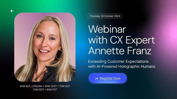 Exceeding Customer Expectations w/AI-Powered Holographic Humans buff.ly/3BEwJGD Join me for this #webinar w/<a href="/HYPERVSN/">HYPERVSN</a> to gain insights into the current landscape of customer needs and biz challenges in delivering exceptional #CX in a rapidly changing digital environment.
