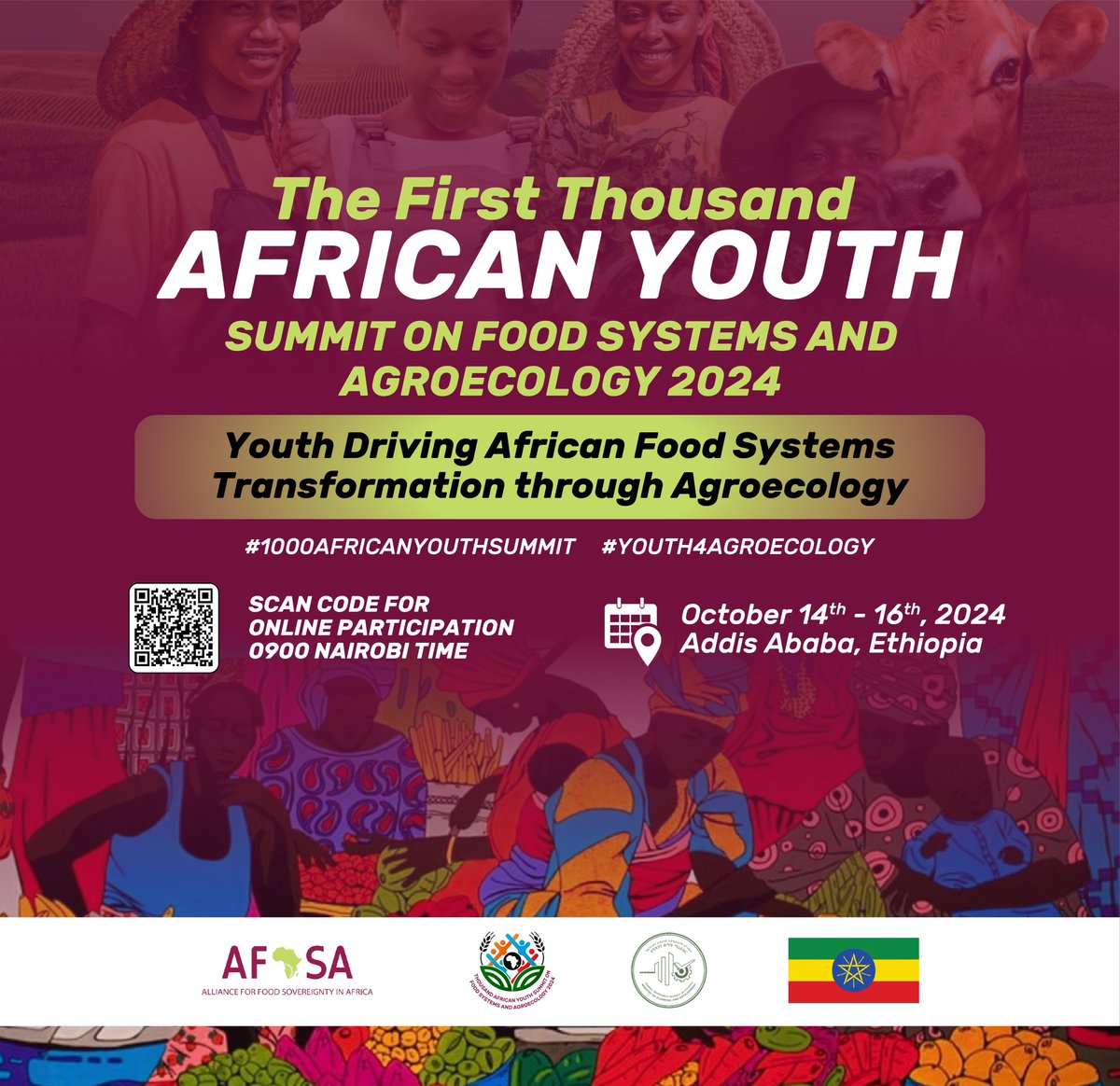 We’ll be in ETHIOPIA next week 🇪🇹

AFSA is bringing together 250 in person and over 2000 online African youths for the first ever #1000AfricanYouthSummit. 🌱

“The Thousand African Youth Summit is not just an event; it is a movement that empowers African youth to develop and