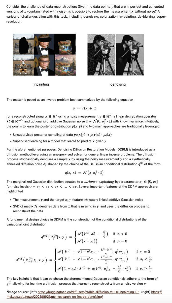 TheVariational's tweet image. Are you a creative hiding in plain sight? If your imagination runs wild, then diffusion models might be for you! @bahjat_kawar @baaadas @TimSalimans @mo_norouzi We discuss DDRM and how it is applied to challenges in denoising, in-painting, de-blurring, super-resolution.
