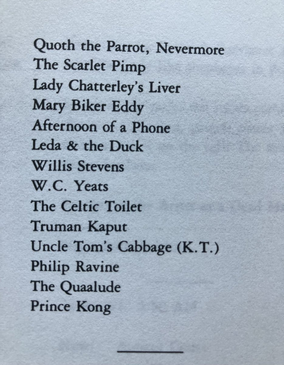 The poet Henri Coulette  (1927-1988) would have done well on Twitter. These were salvaged from his notebooks by Donald Justice and Robert Mezey.