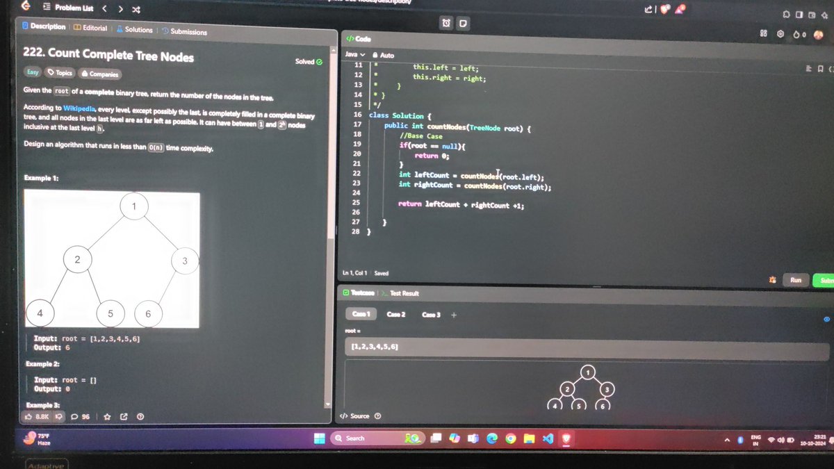 Stranger1282's tweet photo. Day - 143
365 Days of Code Challenge
Today i solved Count Complete Tree Nodes with java

#code #coding #programmer #programming #coder #machine_learning #algorithms #software_engineer #community #leetcode #java #python #developers https://t.co/miCknuhs04