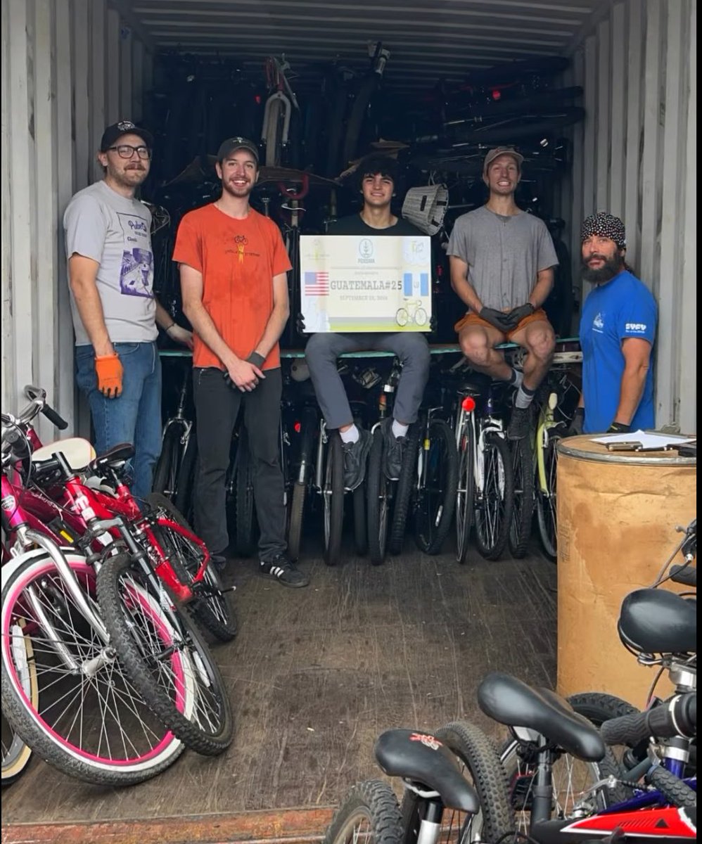 September 28, 2024: shipped 460 bikes and 25 sewing machines to FIDESMA, our partner in Guatemala. p4p.org/category/guate…