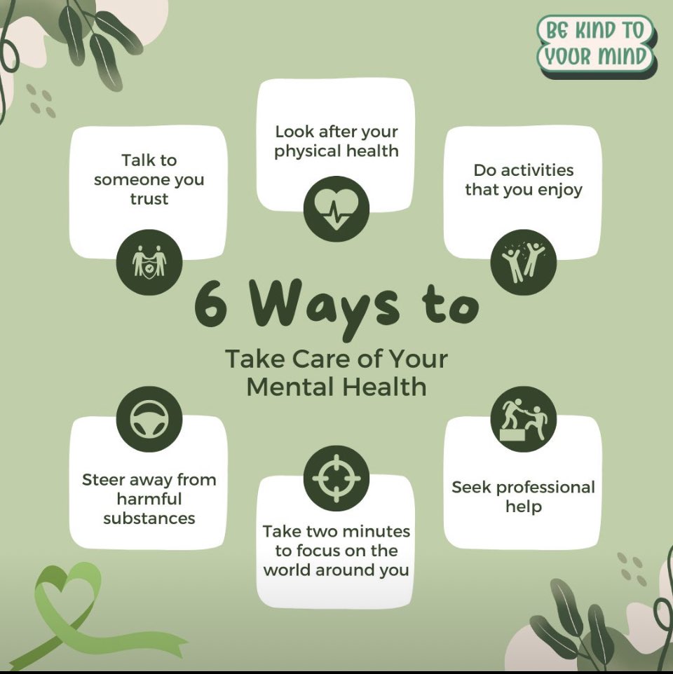 Today, 10/10, is #WorldMentalHealthDay.💚 

While we've come a long way in breaking the stigma surrounding mental health issues, we still have a long way to go.

What is one thing you can do today to prioritize your #mentalhealth?

#mentalhealthmatters #mentalhealthawareness