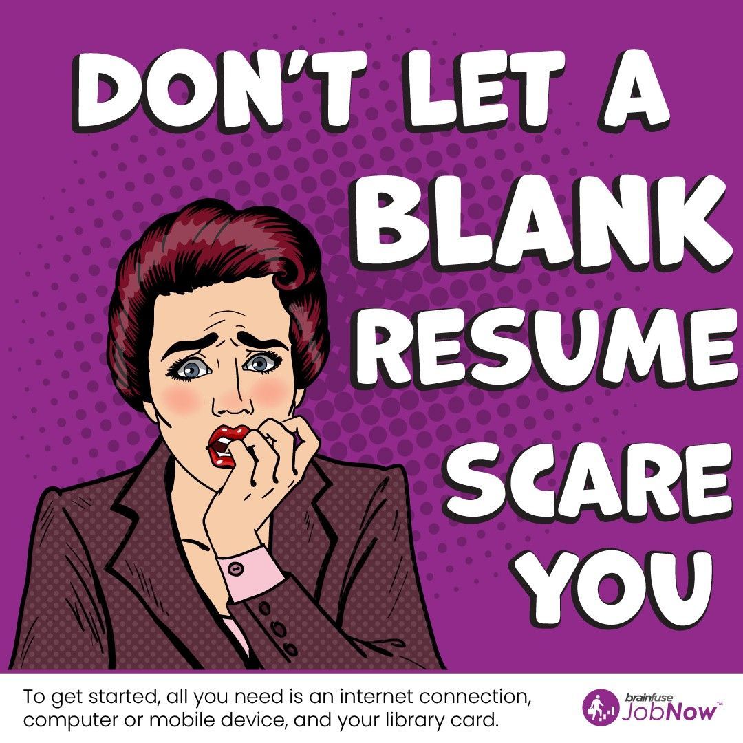 NSPLibrary's tweet image. #JobNow: The only thing scarier than Halloween is a blank resume. 😱 Don&apos;t let that happen. Get expert help with #Brainfuse #JobNow. buff.ly/3UQSJCl #JobHelp #CareerTips #Halloween