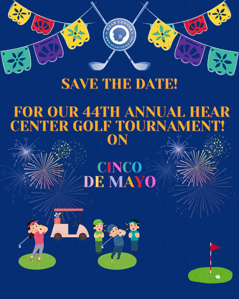 Save the date for our 44th Annual HEAR Center Golf Tournament!

On Monday, May 5th, 2025,  Cinco de Mayo at Red Hill Country Club in Rancho Cucamonga.

Online Registration opens January 2025. 

For more info or early registration contact: Ellen Simon at ellensimon@hearcenter.org