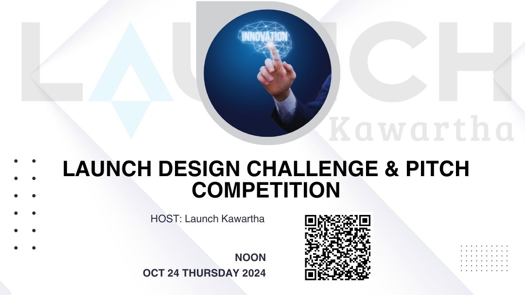 Join us Oct. 24th for Day 4 of Small Business Week and our inaugural Launch Design Challenge! A unique event that brings together students from local high schools, along with local entrepreneurs, to delve into design thinking and business models! Scan the QR code below!
