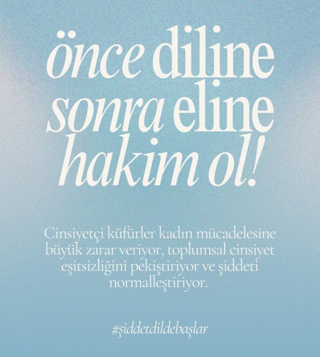 Ülkede kadın cinayeti bitene kadar mücadelemiz devam edecek. Önce diline sonra da eline hakim olacaksın ! #şiddetdildebaşlar