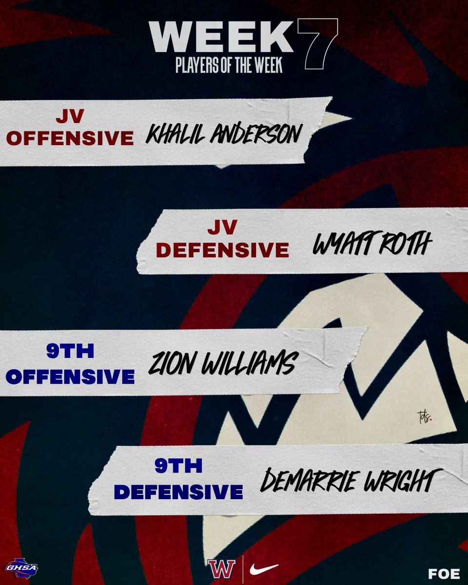 Our Week 7️⃣ Players of the Week!!!