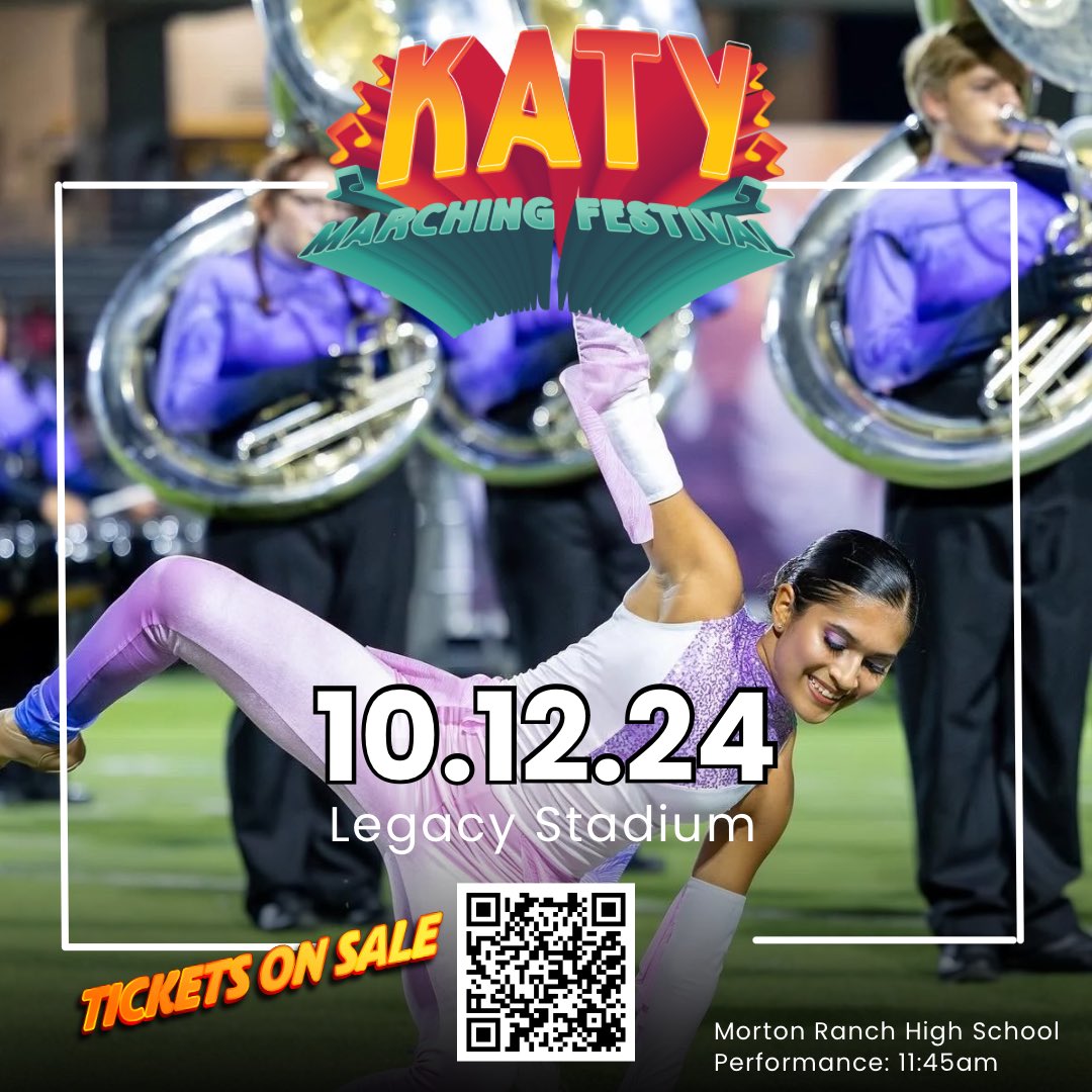 Katy Marching Festival (@katymarching) on Twitter photo Tickets now on sale for the #katymarchingfestival on October 12, 2024 featuring some of the top bands in the area. @fineartskatyisd #katyisdfinearts #katymarchingfestival #highschoolmarchingband <a href="/MRHSBand/">MRHS Maverick Band</a> π· <a href="/pacomontoya/">Paco Montoya</a> Tickets now on sale for the #katymarchingfestival on October 12, 2024 featuring some of the top bands in the area. @fineartskatyisd #katyisdfinearts #katymarchingfestival #highschoolmarchingband <a href="/MRHSBand/">MRHS Maverick Band</a> π· <a href="/pacomontoya/">Paco Montoya</a>