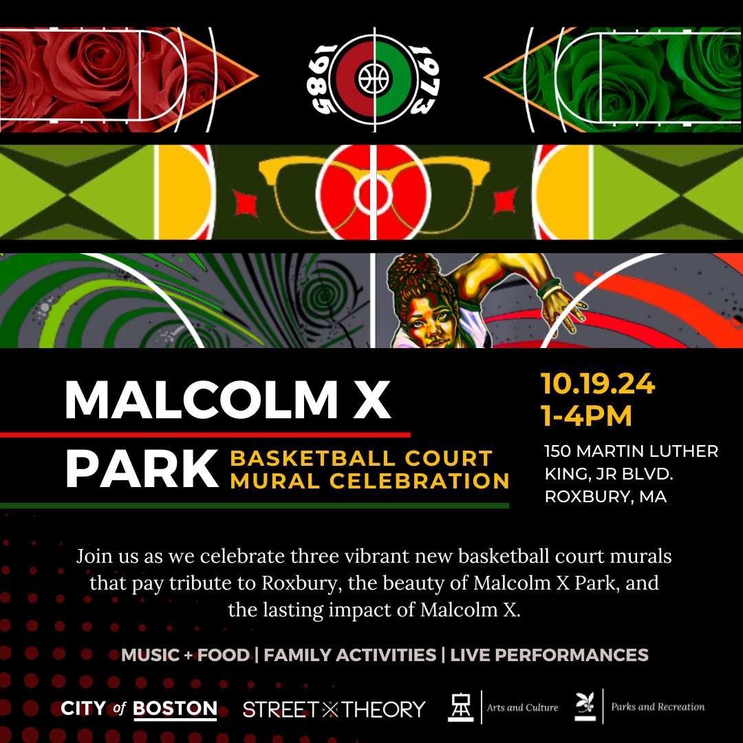 Meet us at Malcolm X Park next Saturday (10/19) from 1-4pm to celebrate three new incredible murals painted ON the basketball courts! Free and open to all.

RSVP: mxpcourts.splashthat.com