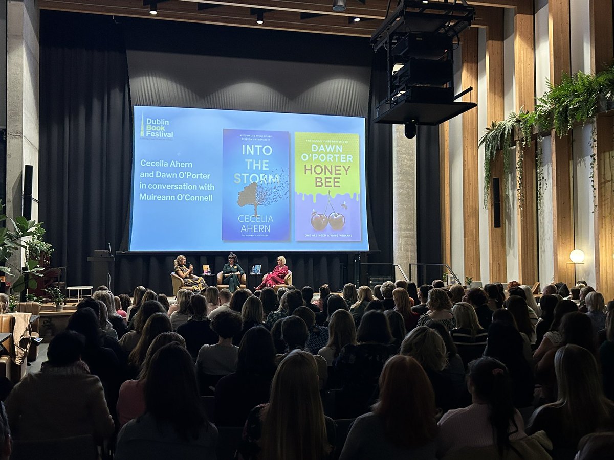 Dublin Book Festival (@dublinbookfest) on Twitter photo Here we go! Cecelia Ahern and Dawn O’Porter have taken to the stage to chat all things books with Muireann O’Connell ✨ Here we go! Cecelia Ahern and Dawn O’Porter have taken to the stage to chat all things books with Muireann O’Connell ✨