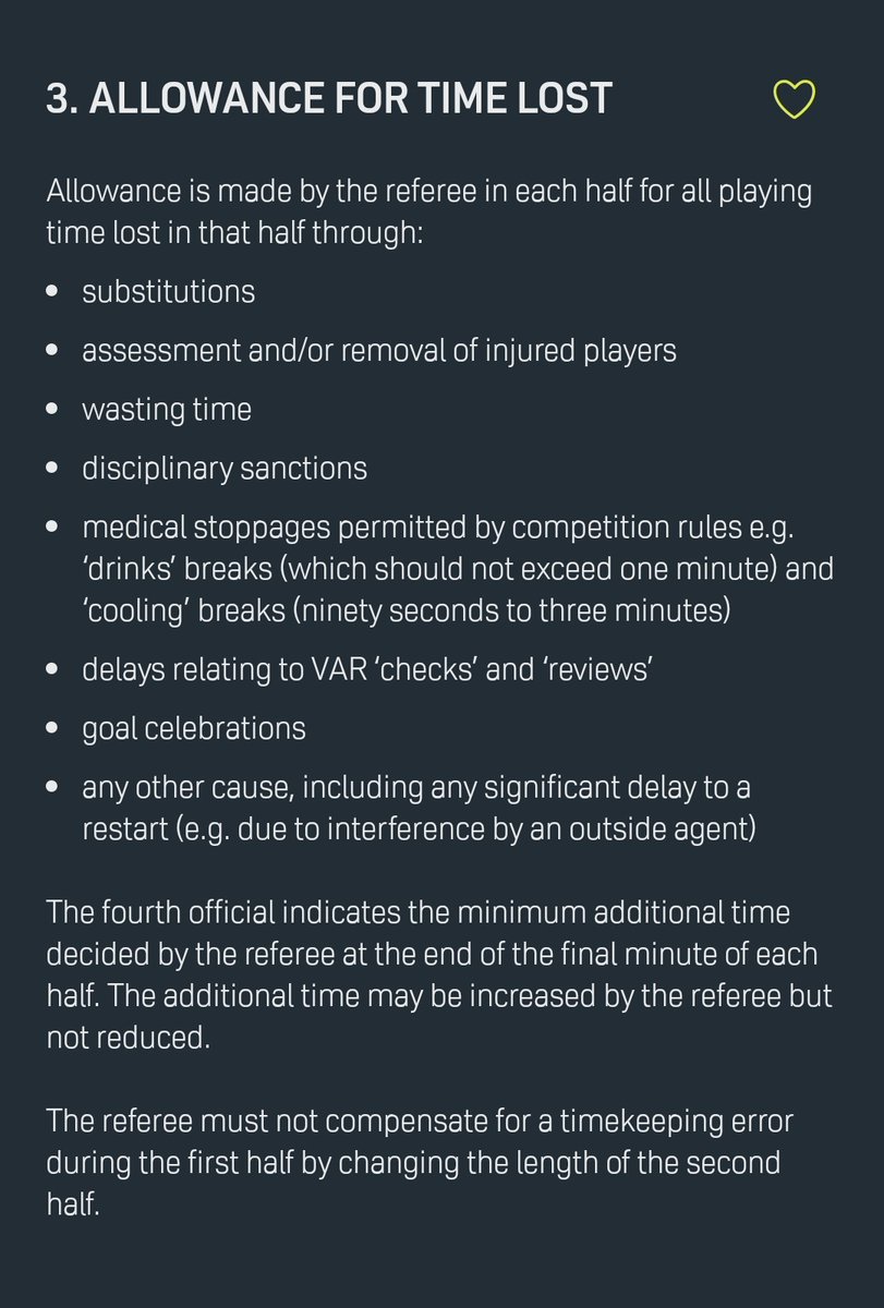 Bahrain 2–2 Indonesia
#TimnasDay

Injury time 6 menit. Wasit Ahmed Abu Bakar Said Al Kaf (Oman) lanjut terus sampai hampir 10 menit.

“The additional time may be increased by the referee but not reduced.”

Secara aturan gak salah, sih. Tapi... 🤷