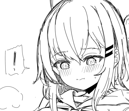 めずらしい表情描いてる 