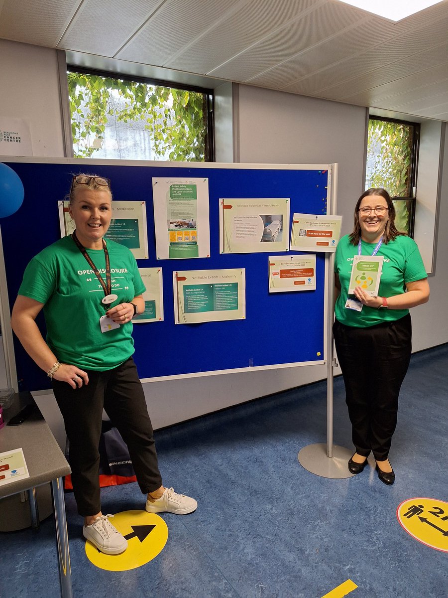 linfitz2010's tweet photo. Celebrating open disclosure awareness week at Beaumont Hospital ##opendisclosure @AngelaTysall @NationalQPS @Beaumont_Dublin https://t.co/r4LGspJR6J