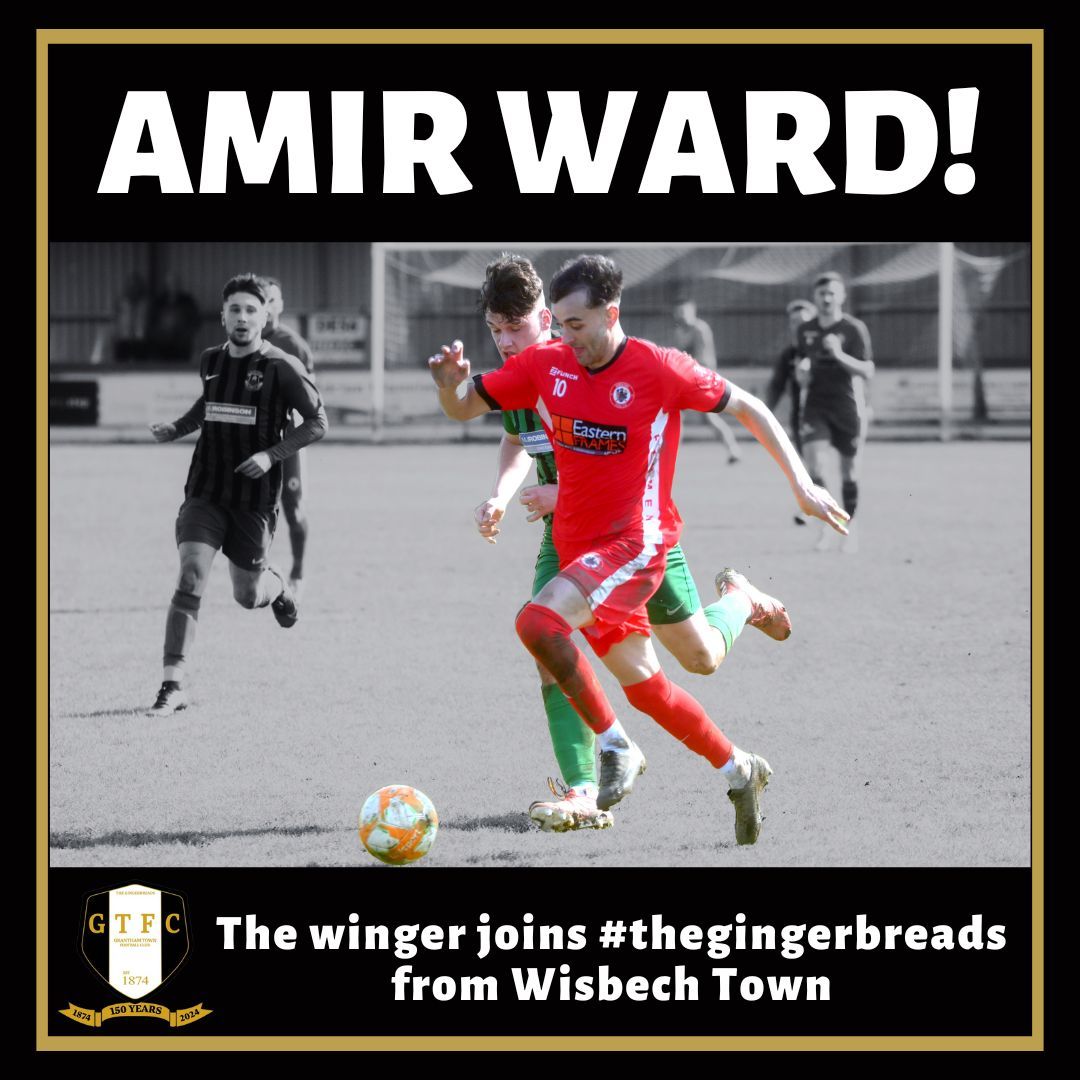 𝘼𝙈𝙄𝙍 𝙒𝘼𝙍𝘿

#thegingebreads have signed winger Amir Ward from Wisbech Town

Find out more on the new signing on granthamtownfc.com

📷 <a href="/fenlandcit/">Fenland Citizen</a>