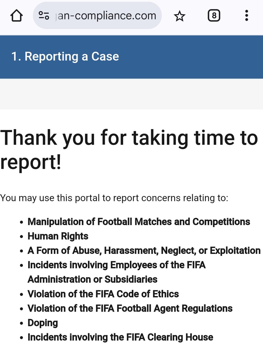 <a href="/afcasiancup/">#ACFutsal2026</a> Bikin laporan pelanggaran wasitnya di link ini guys. IT'S TIME FOR US PEEPS. SHOW 'EM WHAT YOU'VE GOT!!

fifa.gan-compliance.com/p/Case/create?…