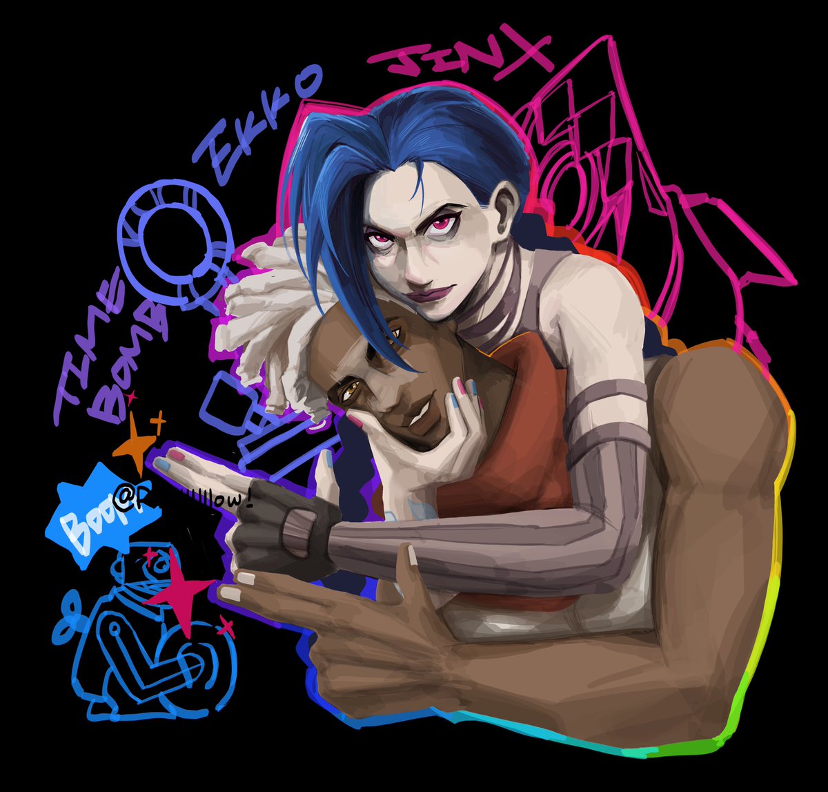 🔫🔫
#jinx #ekko #ekkojinx #Timebomb #arcanefanart #arcane  #arcaneseason2