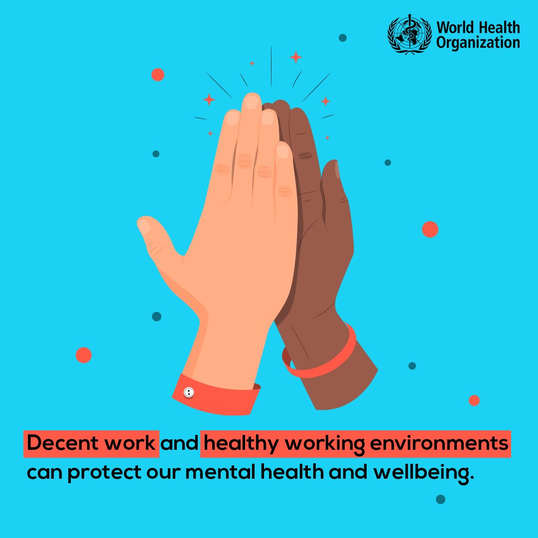 It’s #WorldMentalHealthDay 🌍

Reducing risks to #MentalHealth &amp; creating safe, healthy work environments is essential.

Stay tuned for #WHOAcademy’s new e-learning course on the #WHO Mental Health Gap Action Programme to support health workers in their daily work!