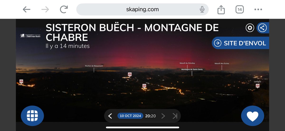 C’est parti pour une nuit sous les aurores boréales ! 
#webcam #skaping # auroresboreales