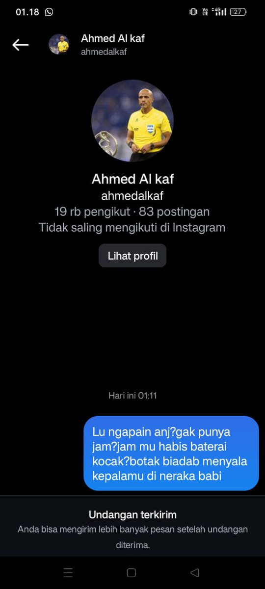 RonySeptian8's tweet photo. Gagal jadi jamaah Jum'at yang berbahagia gini kita 
#wasit babi https://t.co/P7MGqC7FOS