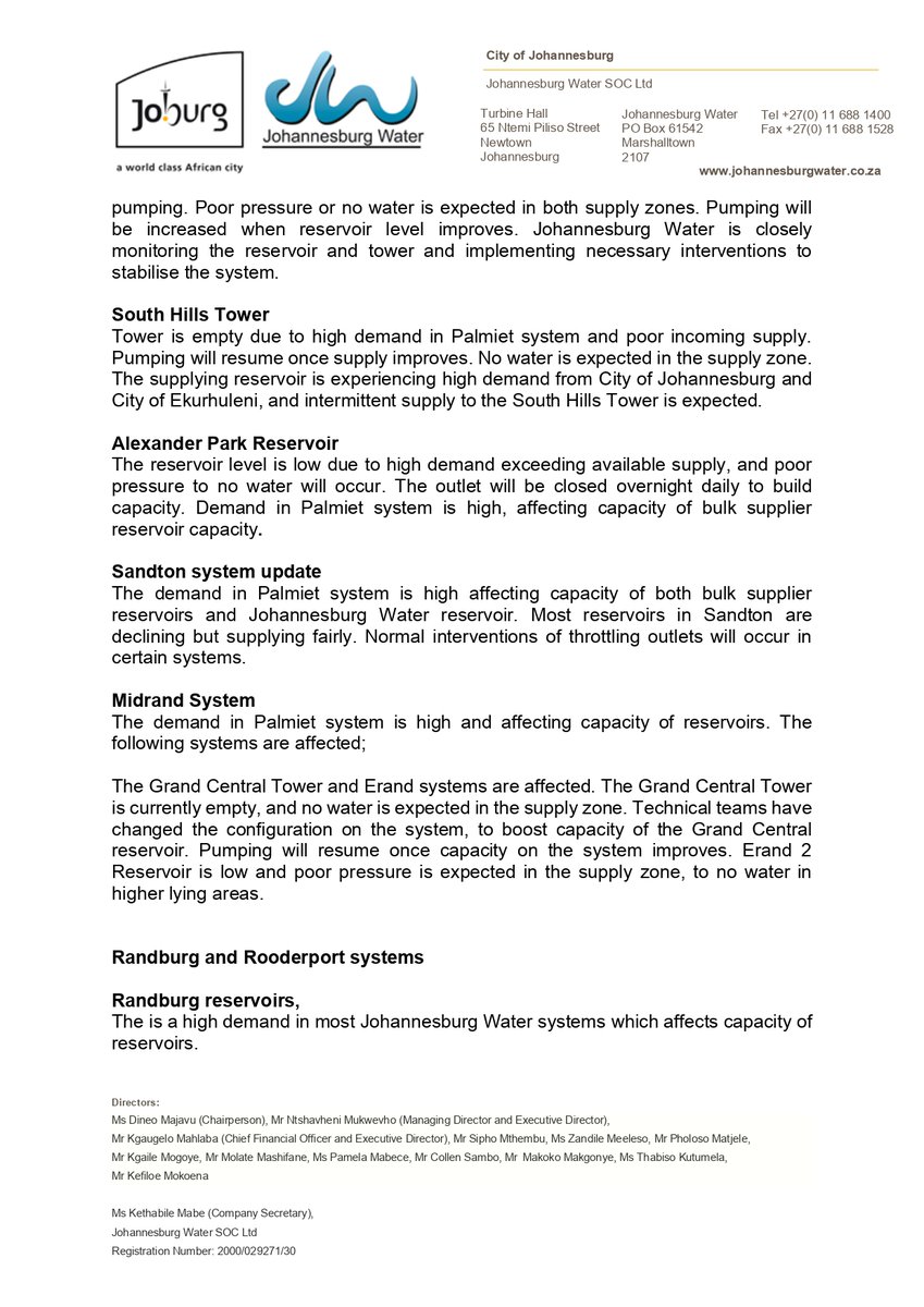 Johannesburg Water tweet media