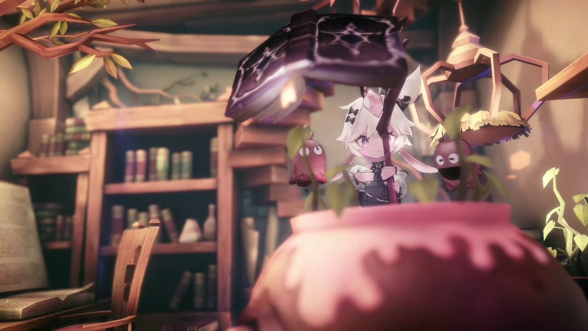 PixelOrbi's tweet image. Some scenes from the beginning of #WitchSpringR. I was looking forward to it since I saw it on a Nintendo Direct. The interactive hunting is pretty cool. And since she&apos;s a witch, you can use the cauldron to make various potions with the items you&apos;ve found. #NintendoSwitch