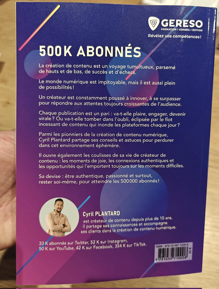 braindegeek's tweet image. Je prends la parole ! Après 15 ans dans le monde de la création de contenu et de l&apos;influence, il fallait que j&apos;en parle !

Dans mon livre &quot;500k, réussir dans le monde impitoyable des réseaux sociaux.&quot;, je dévoile ce que beaucoup ignorent 👀