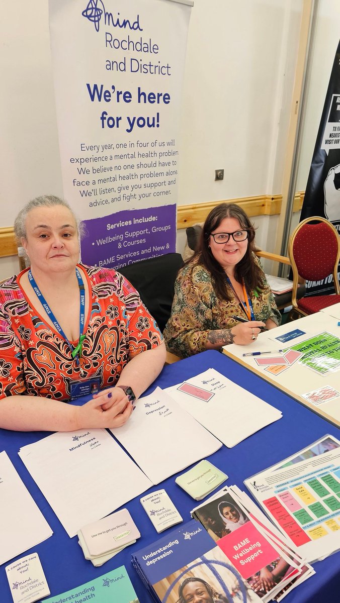 philipbramson's tweet photo. Thank you @zulfahmed and Rochdale KYP for a fantastic event today for #WorldMentalHealthDay . Thank you to @RochdaleMind for the stall and the exercise about what mental health means. Thanks also especially to the 62 people who visited it. https://t.co/VCfpVdMaTh