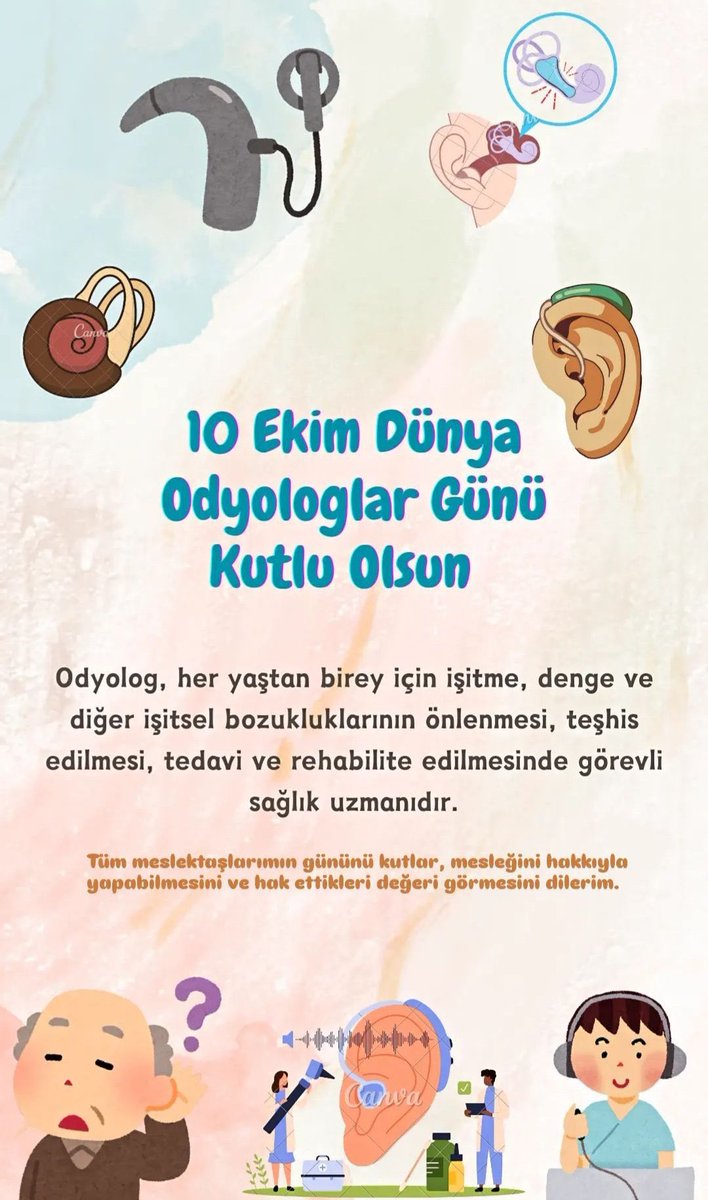 İşitme sağlığına değer katan tüm odyolog arkadaşlarımızın günü kutlu olsun! Hep birlikte daha güzel günlere. <a href="/drmemisoglu/">Prof. Dr. Kemal Memişoğlu</a> <a href="/saglikbakanligi/">T.C. Sağlık Bakanlığı</a> #Odyologsuzolmaz