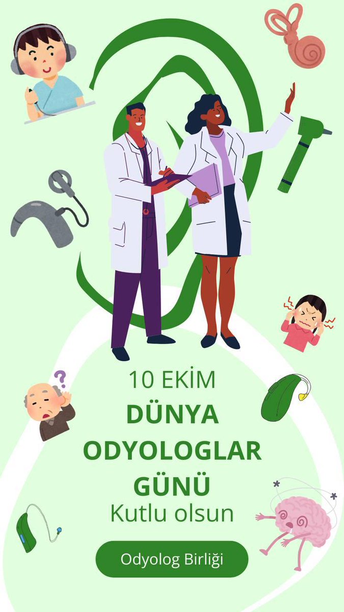 Odyologlar günümüz kutlu olsun <a href="/drmemisoglu/">Prof. Dr. Kemal Memişoğlu</a> 
<a href="/saglikbakanligi/">T.C. Sağlık Bakanlığı</a> #odyologsuzolmaz
