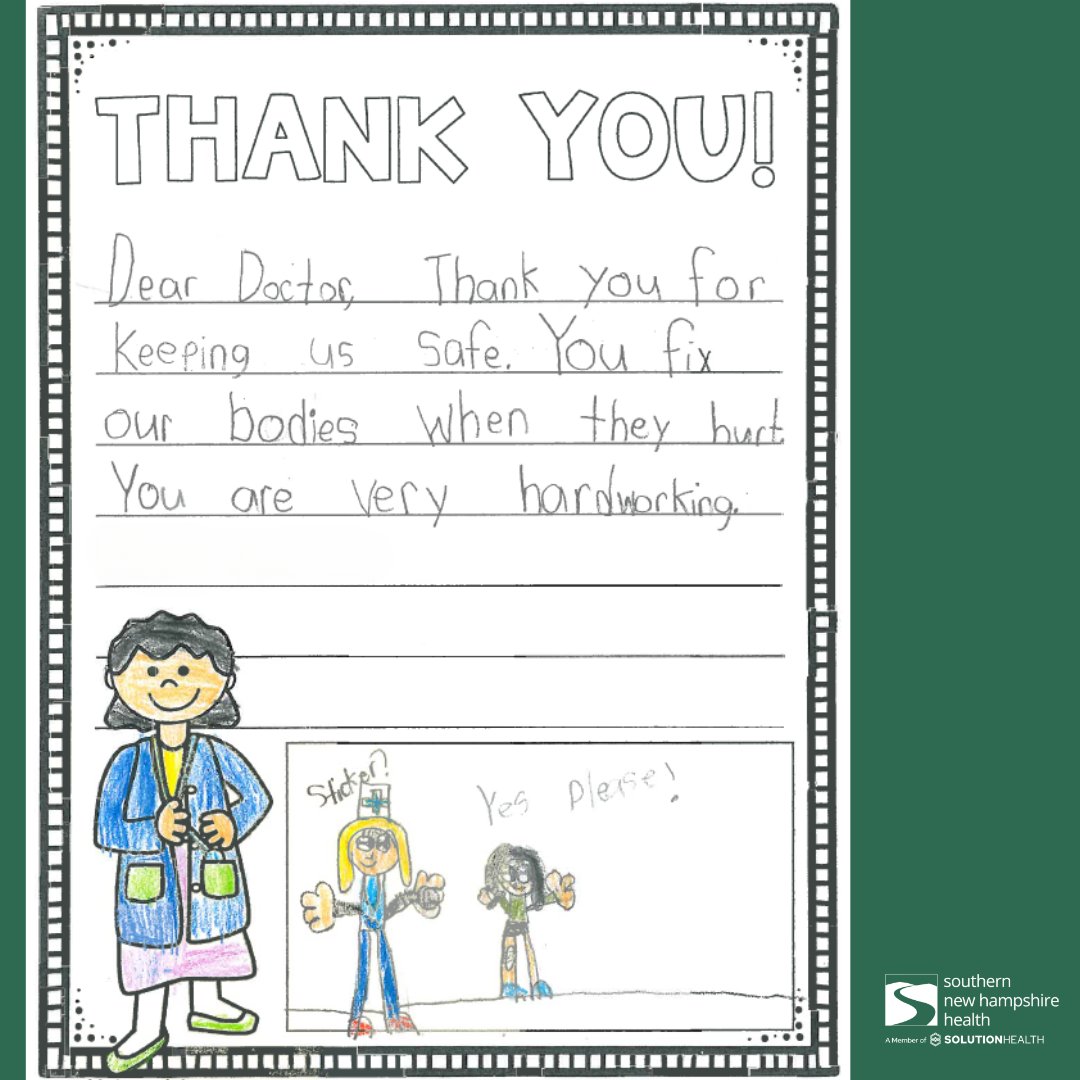 SNHHealth's tweet image. We recently received some very special letters of gratitude from local second graders. These made our day! We are proud to serve our community and help keep you safe and healthy.