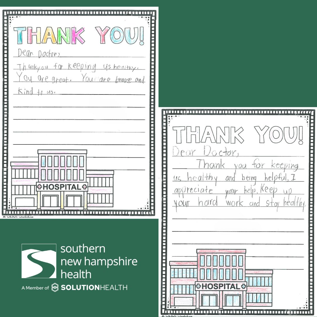 SNHHealth's tweet image. We recently received some very special letters of gratitude from local second graders. These made our day! We are proud to serve our community and help keep you safe and healthy.
