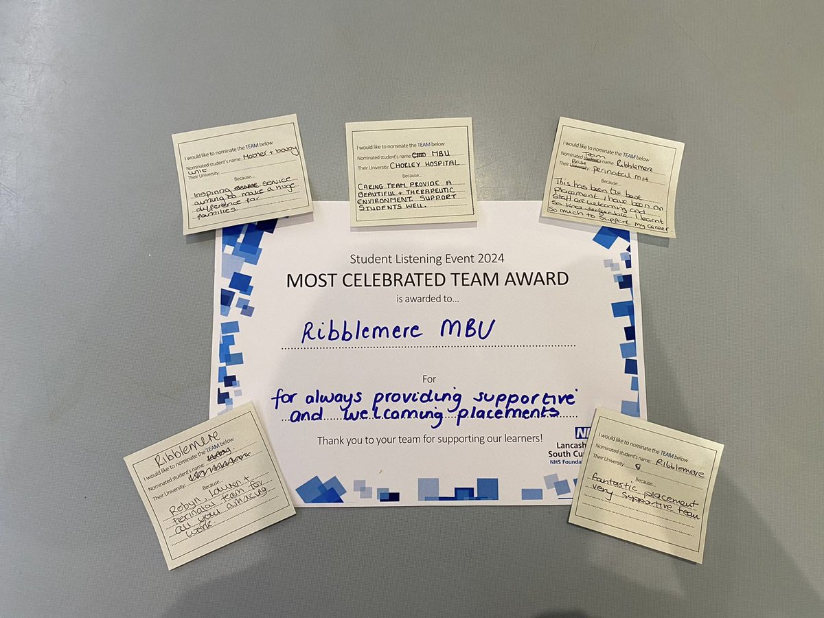 Ribblemere MBU (@ribblemere) on Twitter photo Robyn and Lauren (not pictured😜) had a fantastic day at the LSCFT Student Listening Event hosted and organised by the brilliant <a href="/PEFteamLSCFT/">LSCFT Practice Education Facilitation (PEF) Team</a> 🙌🏼 and our team won ‘Most Celebrated Team’ voted by the students who attended! Amazing 🫶🤱 Robyn and Lauren (not pictured😜) had a fantastic day at the LSCFT Student Listening Event hosted and organised by the brilliant <a href="/PEFteamLSCFT/">LSCFT Practice Education Facilitation (PEF) Team</a> 🙌🏼 and our team won ‘Most Celebrated Team’ voted by the students who attended! Amazing 🫶🤱