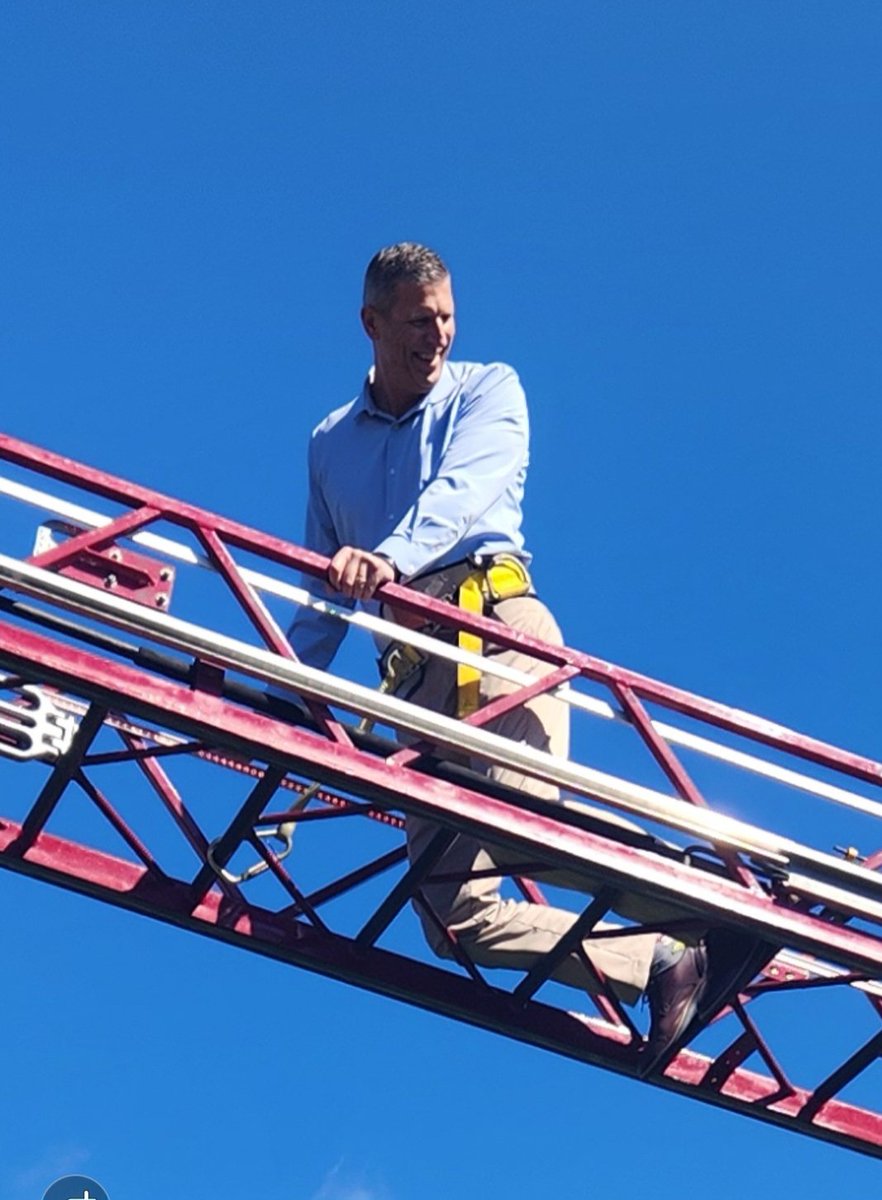 Mr. Calvert took Fire Prevention Day to new heights with Glassport's ladder truck!
