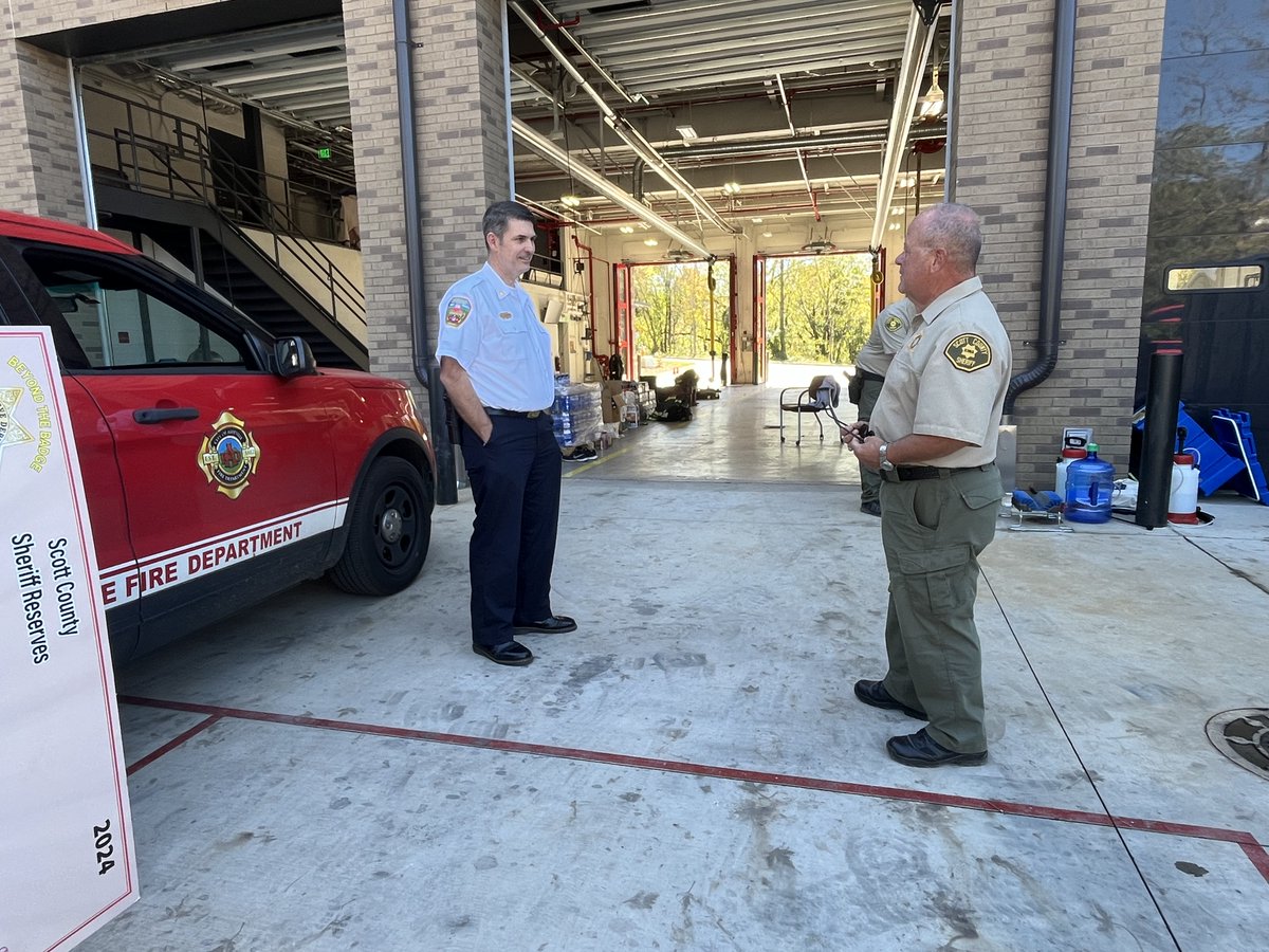 CityofAsheville's tweet photo. Members of the Scott County (Iowa) Sheriff's Reserves were in Asheville today and presented a check for $1500 to AFD to assist with Helene recovery. We are deeply grateful for the generous donations that make our mission possible and create a positive impact in our community. https://t.co/ozY0nfCemB