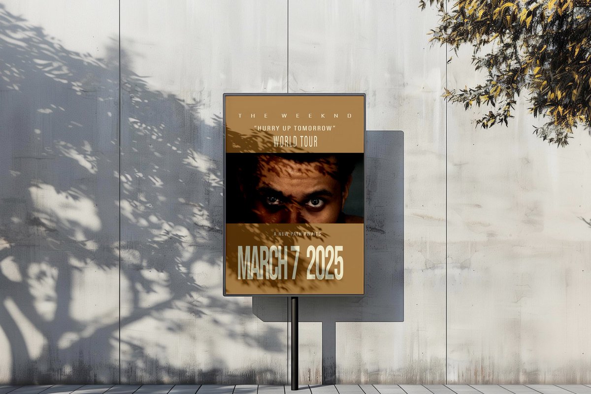 enaxstudio's tweet photo. /THE WEEKND 
’’HURRY UP TOMORROW’’ 
Fictional - WORLD TOUR POSTER https://t.co/r3SyV9ac8M