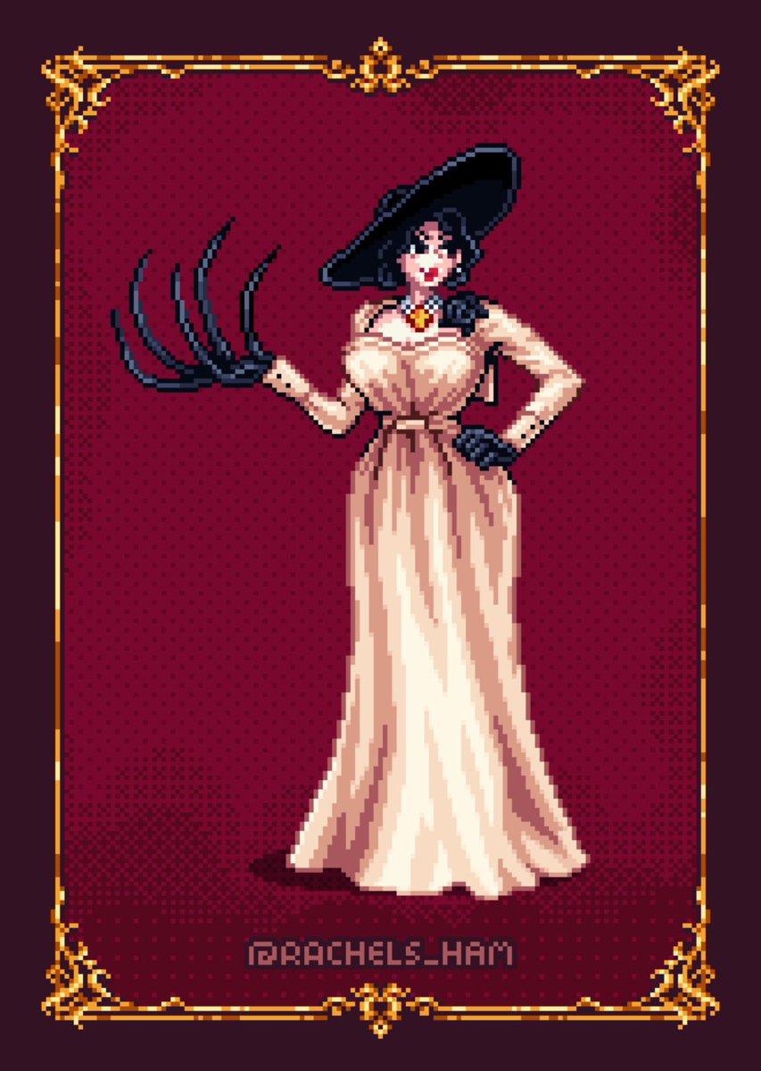 Lady Dimitrescu from Resident Evil Village 🩸 
Drawn in Pixaki app