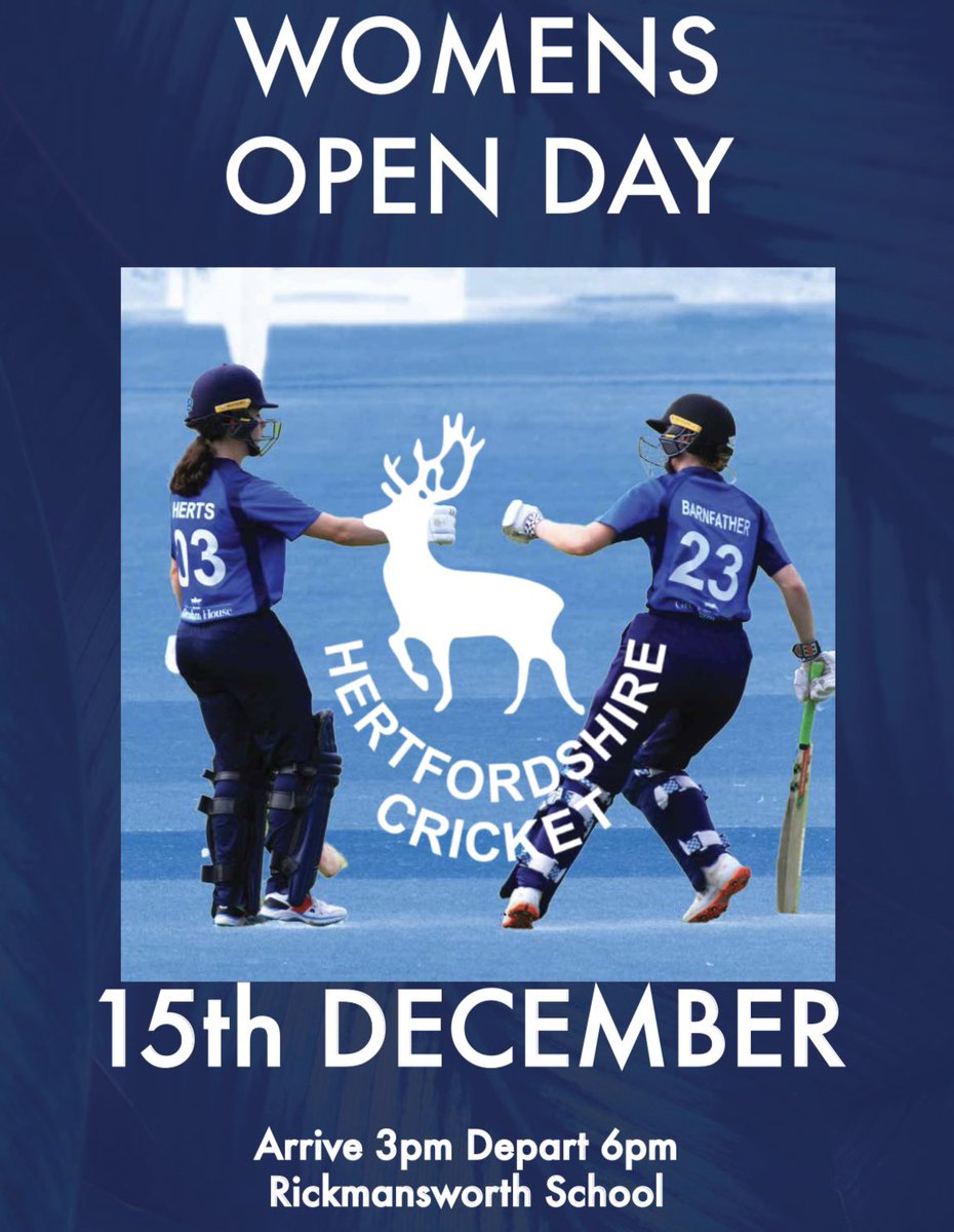 🏏 Open Trials Alert! 🏆
Want to play for the current National T20 runners-up in the new Tier structure? This is your chance to showcase your talent! Join us for trials and be part of our exciting journey. #moosettes🦌 

hertscricket.org/news/open-tria…