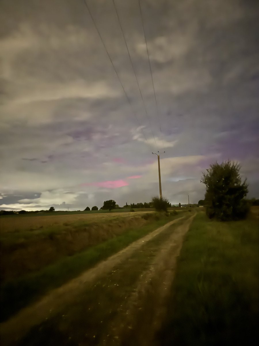 De Toulouse, il y a des aurores boréales ! Donc sûrement chez vous aussi 🌅
Pointez votre téléphone vers le nord et prenez une photo 📸