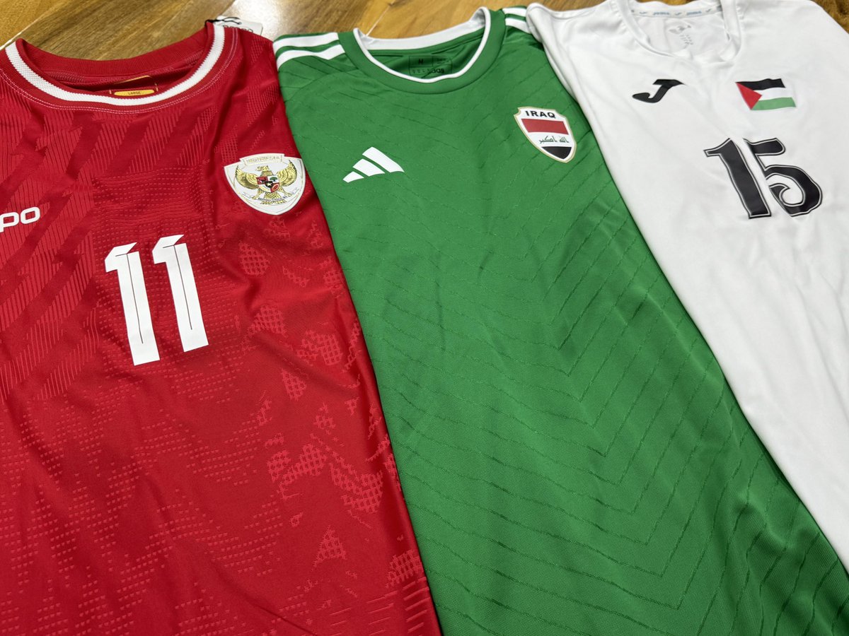 ❤️ My 3️⃣ favourite shirts! 🇮🇩🇮🇶🇵🇸