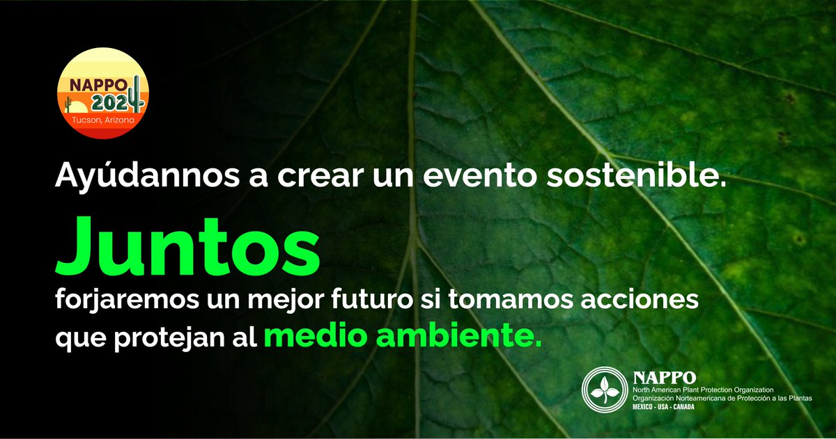 Para la NAPPO, la sostenibilidad no es tan solo un objetivo, sino una responsabilidad. Si trae su propio bolígrafo, papel y útiles necesarios, nos ayudará a reducir los desechos y a proteger el planeta.
Juntos podemos marcar un futuro mejor y más ecológico.
