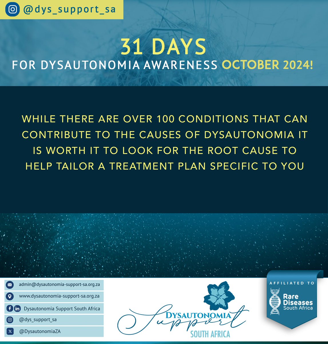 #dyssupportsa #DSSATalks #DysautonomiaAwarenessMonth #factoftheday