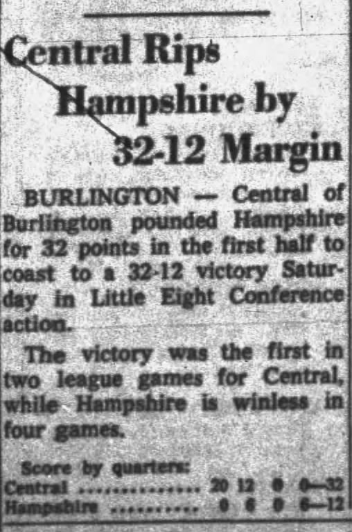 Central High School (@301_chs) on Twitter photo #TBT - Today is a key date in <a href="/AthleticsRocket/">CHS Rocket Athletics</a> history. It's the 60th anniversary of our first <a href="/CHSFootball100/">Central Rockets - Football</a> game against <a href="/whippurfb/">Hampshire Football</a> back on October 10, 1964.
Here's a quick recap from the <a href="/Daily_Chronicle/">Daily Chronicle - Shaw Local</a>.
Central leads the series 33-21.
#WeAreCentral 🚀🏈 #TBT - Today is a key date in <a href="/AthleticsRocket/">CHS Rocket Athletics</a> history. It's the 60th anniversary of our first <a href="/CHSFootball100/">Central Rockets - Football</a> game against <a href="/whippurfb/">Hampshire Football</a> back on October 10, 1964.
Here's a quick recap from the <a href="/Daily_Chronicle/">Daily Chronicle - Shaw Local</a>.
Central leads the series 33-21.
#WeAreCentral 🚀🏈