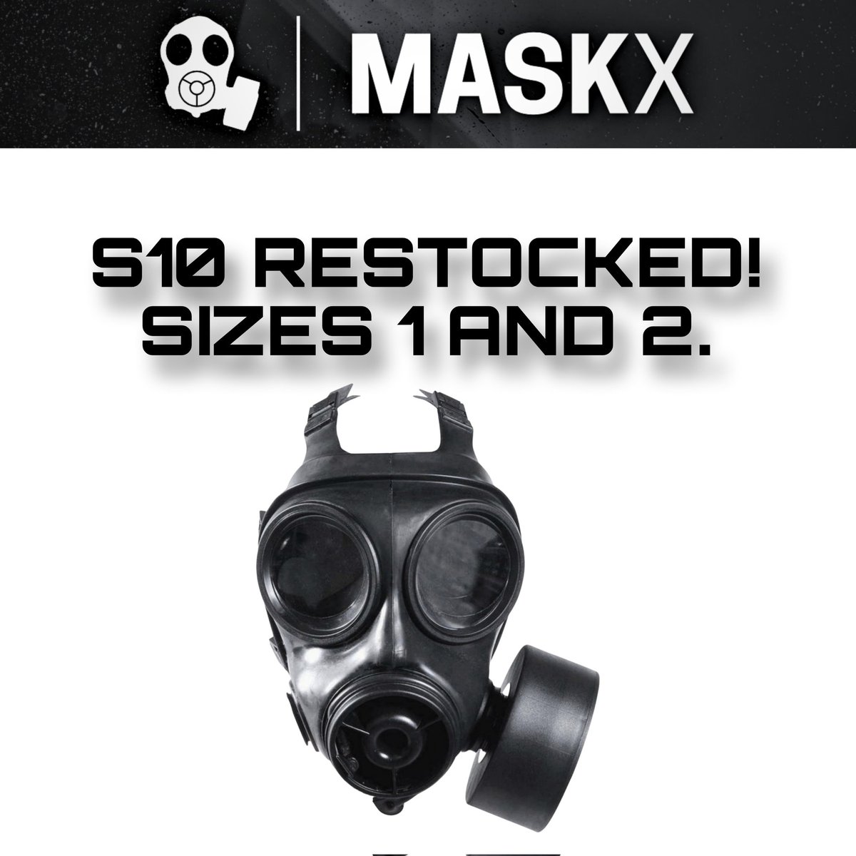 NO.1 Best Seller is back in stock! It's no wonder we can't get these in fast enough, stunning classic Fetish Gas Mask 😈 #MASKX Maskx.co.uk