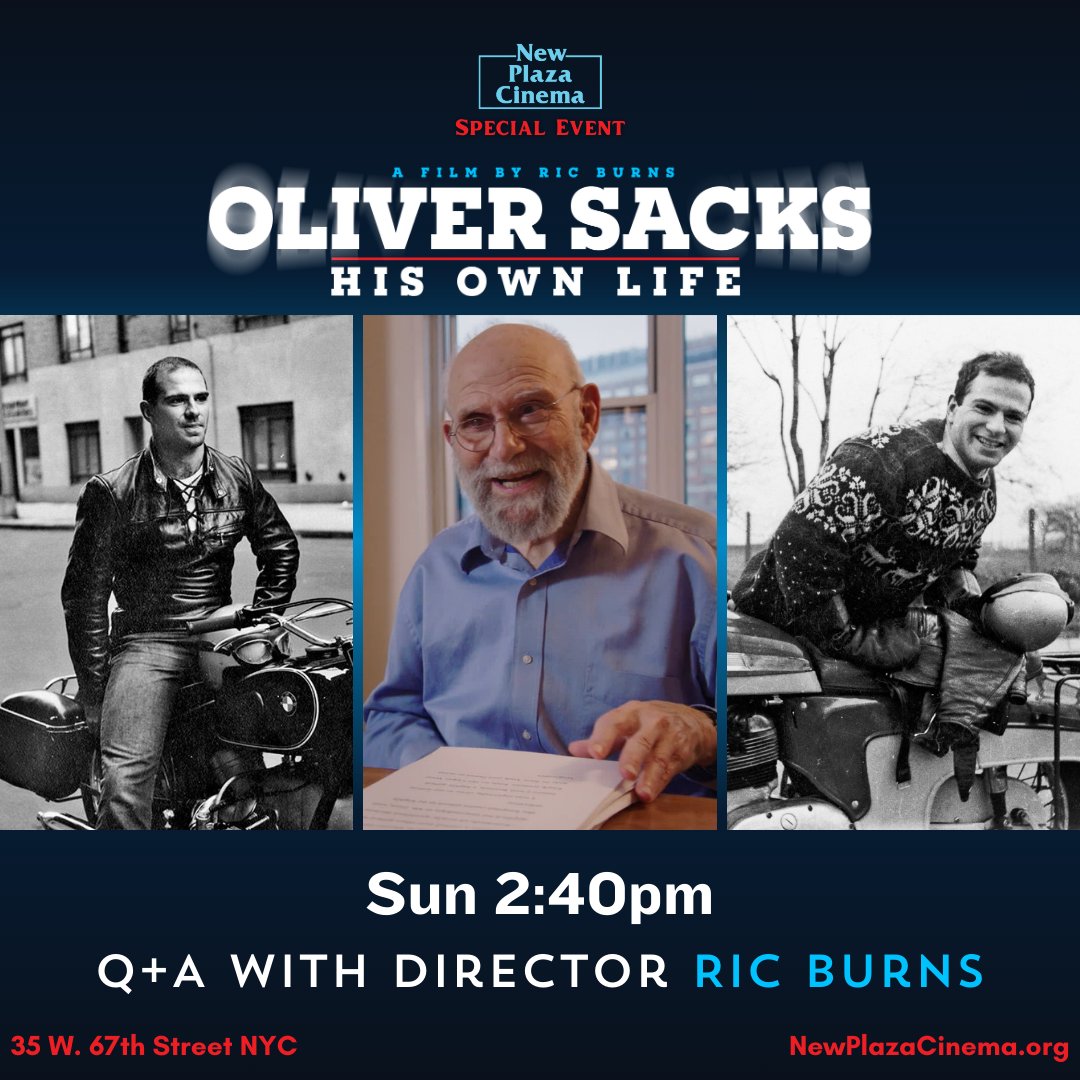 After 3 sold out weeks, OLIVER SACKS: HIS OWN LIFE returns by popular demand — Sun 2:40pm

“beautifully presents a portrait of his compassion and bravery” — <a href="/Glenn__Kenny/">Glenn Kenny</a>, <a href="/nytimes/">The New York Times</a>

Q&amp;A w/ filmmaker Ric Burns

🎟 ticketing.useast.veezi.com/purchase/1597?…