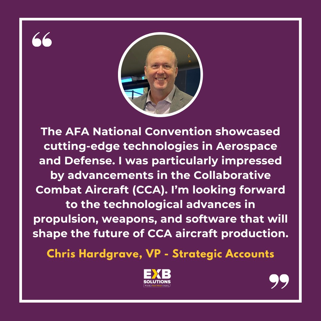 exbsolutions's tweet photo. Insights from @AFA_Air_Space AFA National Convention 2024!🚀
Our key takeaway is the rise of Collaborative Combat Aircraft (CCA) and we’re eager to leverage these advancements in our future projects.
#WhatWeDoMatters #EngineeringExcellence #EmployeeInsights #AFA2024 #conference https://t.co/mlnDqMxYy8