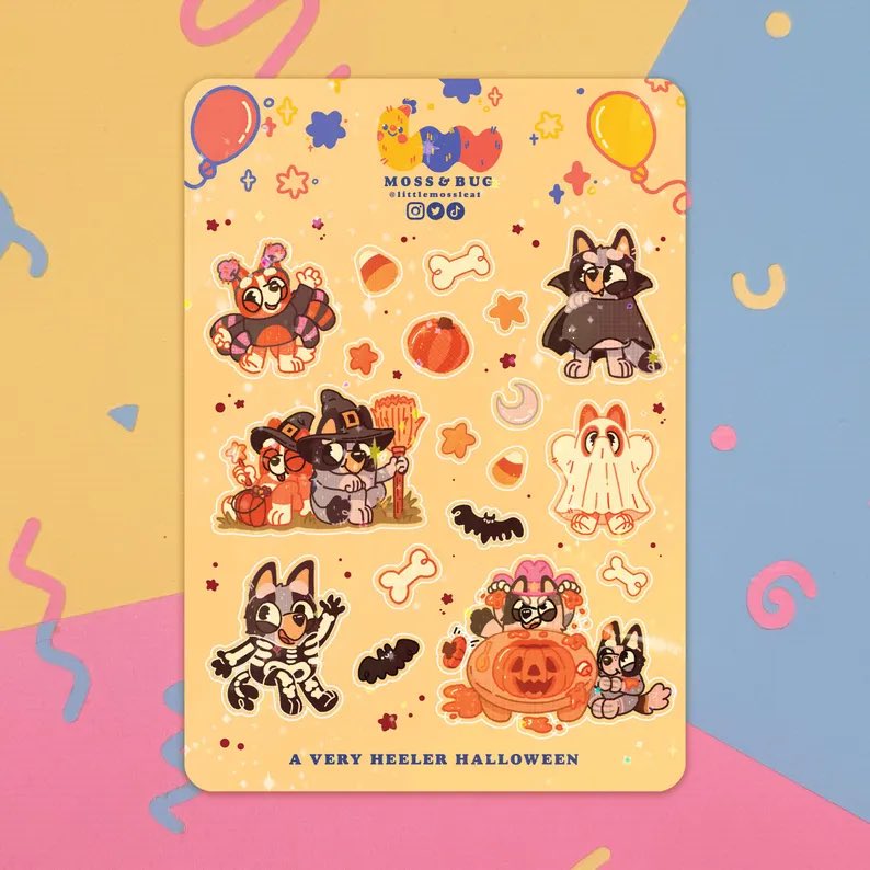 littlemossleaf's tweet photo. I’m just hot dropping some Halloween stickers today because the keychains I’m waiting on are late and I’m impatient! 
.
.
As always link is in comments 💛 https://t.co/dAQZj5UjXE